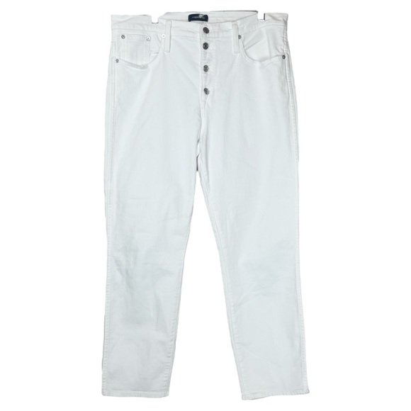 J.Crew Vintage Straight HR High Rise Denim White Straight Jeans size 32 | 14 - Picture 2 of 7